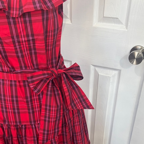 Draper James Red Check Midi Dress - Picture 3 of 5